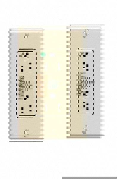 Straight Blade Duplex Receptacle: NEMA 5-20R, 20 Amps, Self-Grounding
